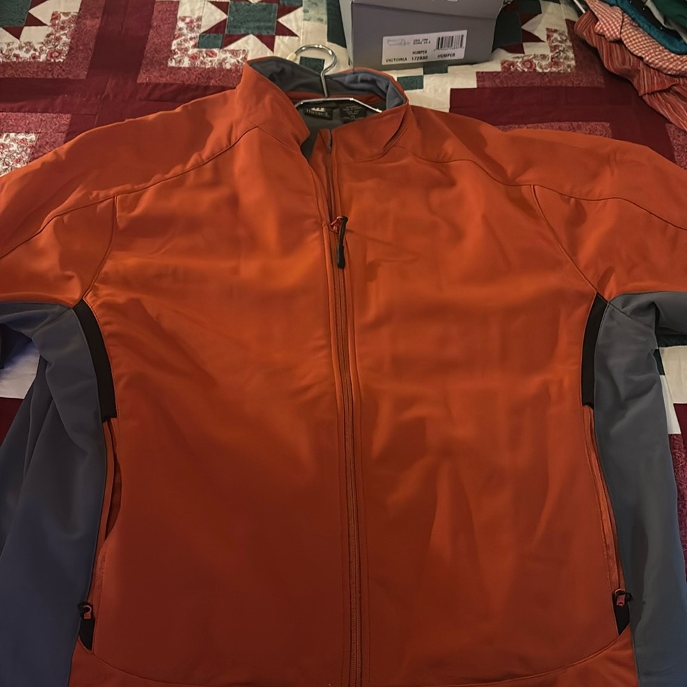 BN Men’s XL Hartwell burnt orange and Grey Scuba style Jacket